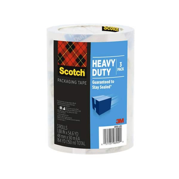 Scotch 1.88 in. x 54.6 yds. Heavy Duty Shipping Packaging Tape (3-Pack)