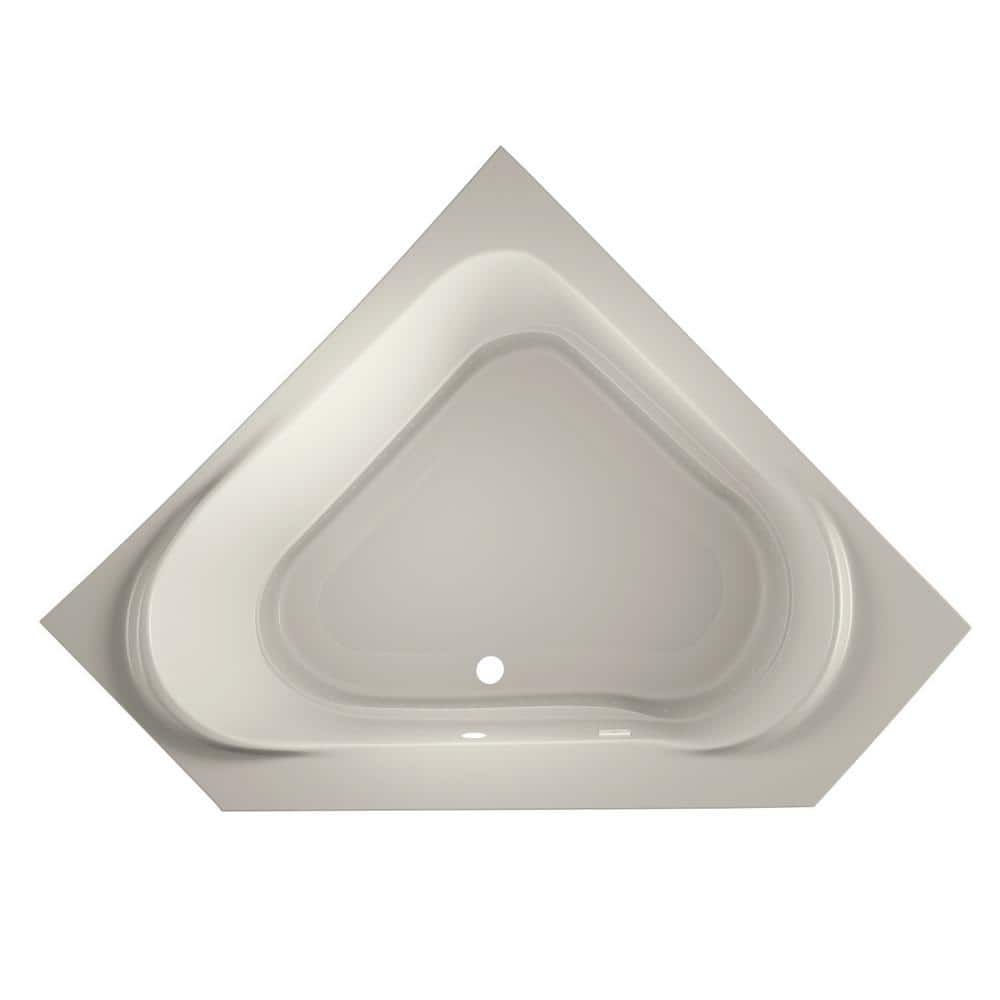 CAPELLA PURE AIR 60 in. Acrylic Neo Angle Oval Corner Drop-In Air Bath Bathtub in Oyster -  JACUZZI, LR65969