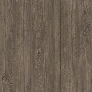 Weathered Ebony Wide Plank Vinyl Peel and Stick Removable Wallpaper, 28 sq. ft.