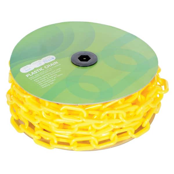 590 in. Yellow Plastic Chain Barricade