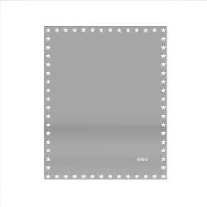 40 in. W x 32 in. H Rectangular Frameless Anti-Fog Wall Bathroom Vanity Mirror in Silver with RGB Multicolor Backlit