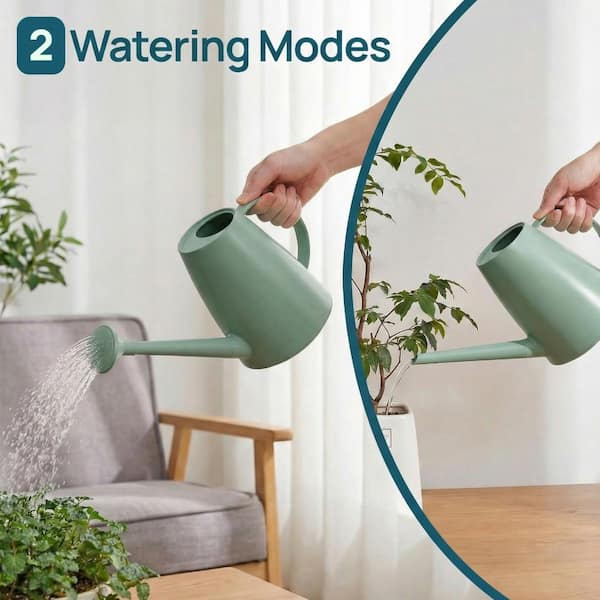 1.8 Liter Plastic Watering Can with Detachable Spout and Sprinkler