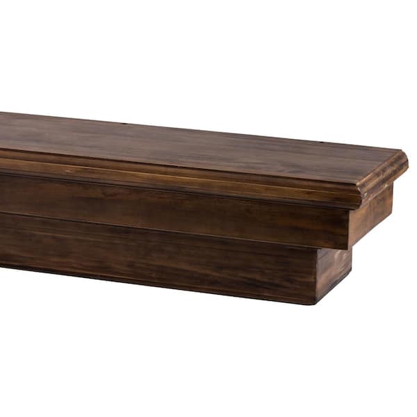 Dogberry Collections 48 in. Dark Chocolate French Corbel Mantel