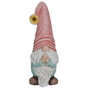Praying Gnome with Pink Hat Decor