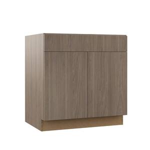 Designer Series Edgeley Assembled 33x34.5x23.75 in. Base Kitchen Cabinet in Driftwood