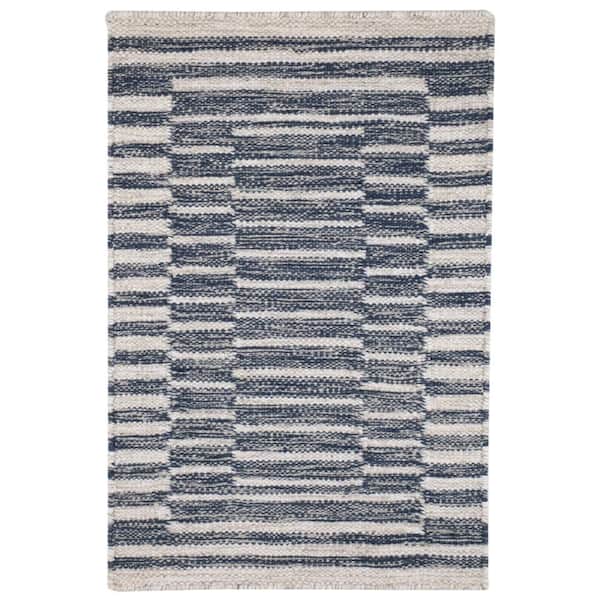 DASH & ALBERT Heights Handwoven Wool Denim 2 ft. x 3 ft. Indoor Area ...