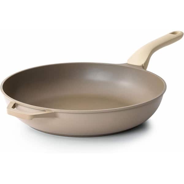 12-Piece Natural Linen Nonstick Die-Cast Aluminum Frying Pan Set Induction Compatible Scratch Proof Oven Safe