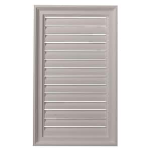 18 in. x 30 in. Rectangular Primed PolyUrethane Paintable Gable Louver Vent Functional