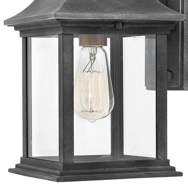 HINKLEY - Adair Small 1-Light Aged Zinc Outdoor Wall Lantern Sconce