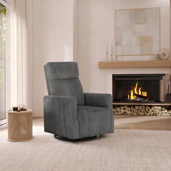 Dream On Me Carbon Grey Oliver Swivel Glider 6126-CBG - The Home Depot