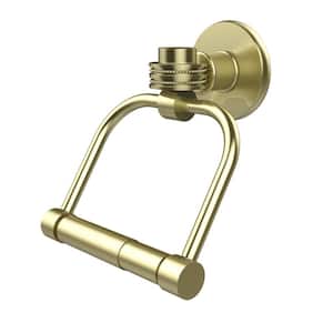 Continental Collection Single Post Toilet Paper Holder with Dotted Accents in Satin Brass
