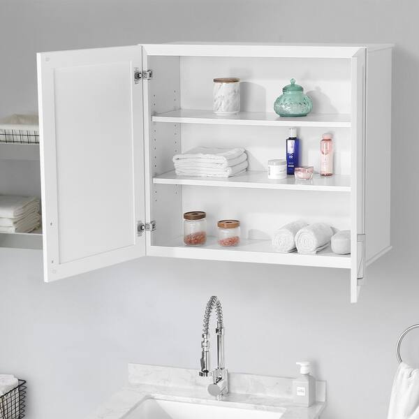 Deprise White Bathroom Storage Cabinet Ebern Designs