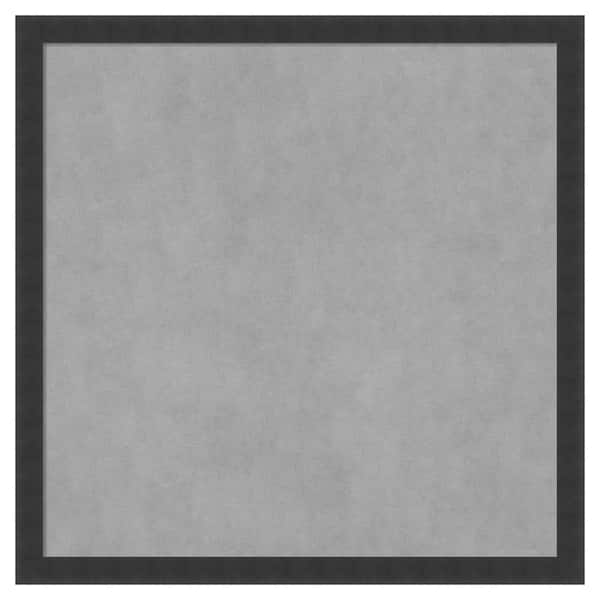 Amanti Art Mezzanotte Black 26 in. x 26 in. Framed Magnetic Board
