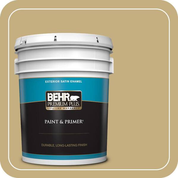 BEHR PREMIUM PLUS 5 gal. #MQ2-29 Cliff Ridge Satin Enamel Exterior Paint & Primer