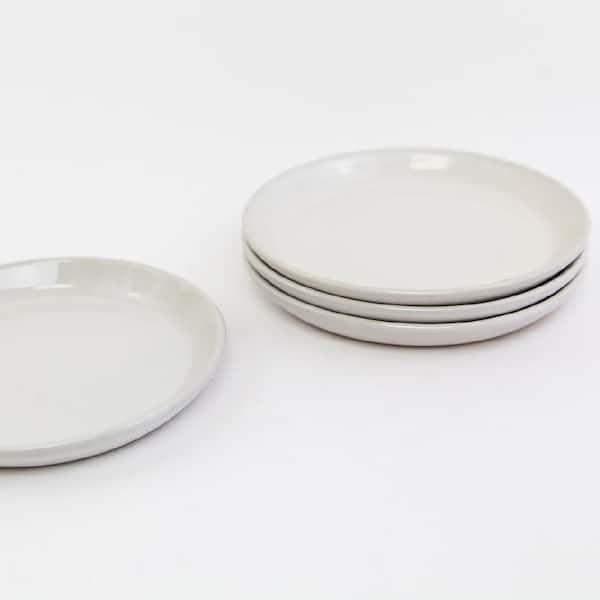Carthage.Co La Marsa 4-Piece Modern Pearl Stoneware Dinnerware Set (Service for 4)