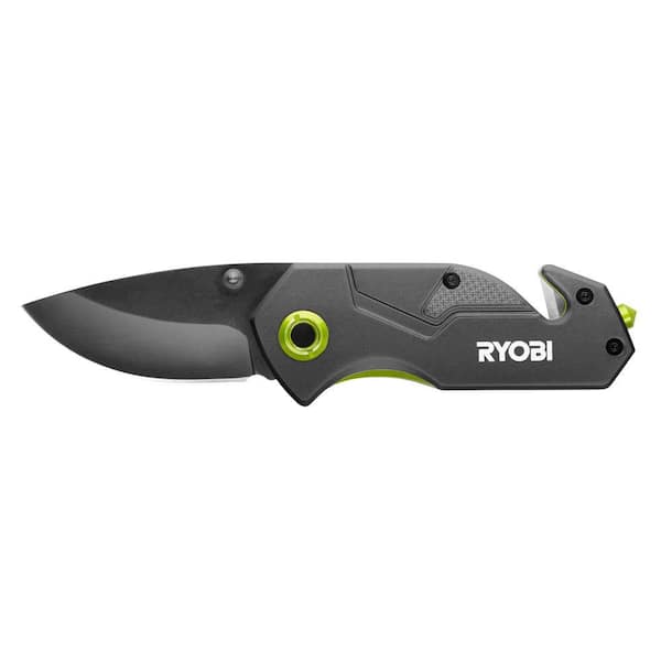RYOBI Compact Folding Tactical Knife with 2.25 in. Blade