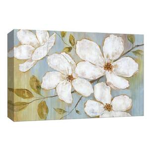 10 in. x 12 in. ''White Blossoms'' Canvas Wall Art