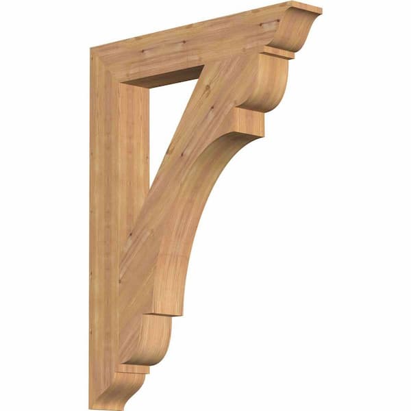 Ekena Millwork 5.5 in. x 42 in. x 34 in. Western Red Cedar Olympic Traditional Smooth Bracket