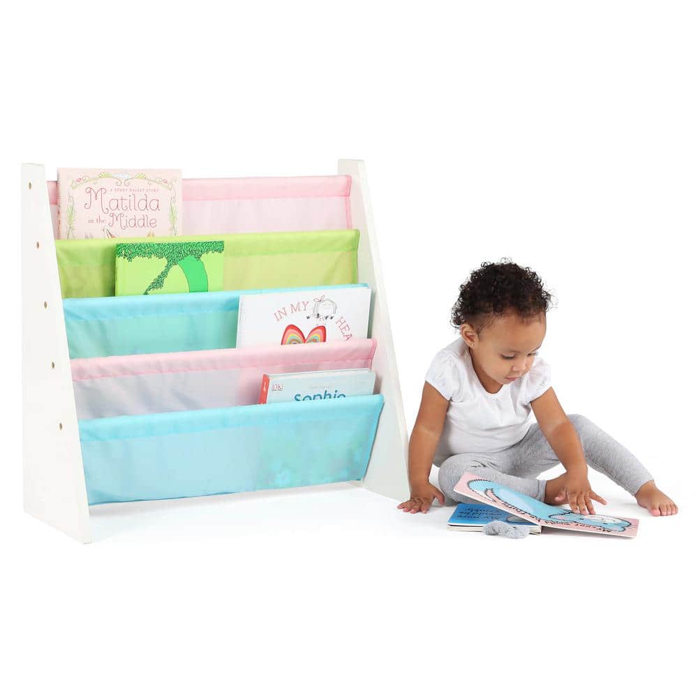 Pastel Collection White/Pastel Book Rack Storage Bookshelf - thumbnail 9
