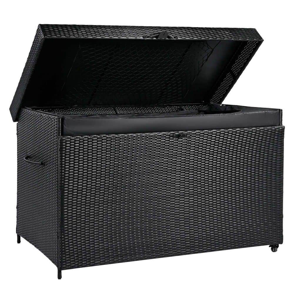 230 gal. Wicker Deck Box with Wheels in Black price history on PriceWatchPro