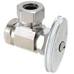 1/2 in. FIP Inlet x 7/16 in. and 1/2 in. Slip-Joint Outlet Multi-Turn Angle Valve