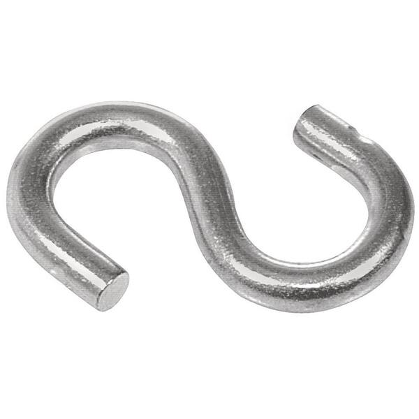 Hillman 30 Lb 5 16 In X 3 In Stainless Steel Double S Hooks 4 Pack 1857 The Home Depot