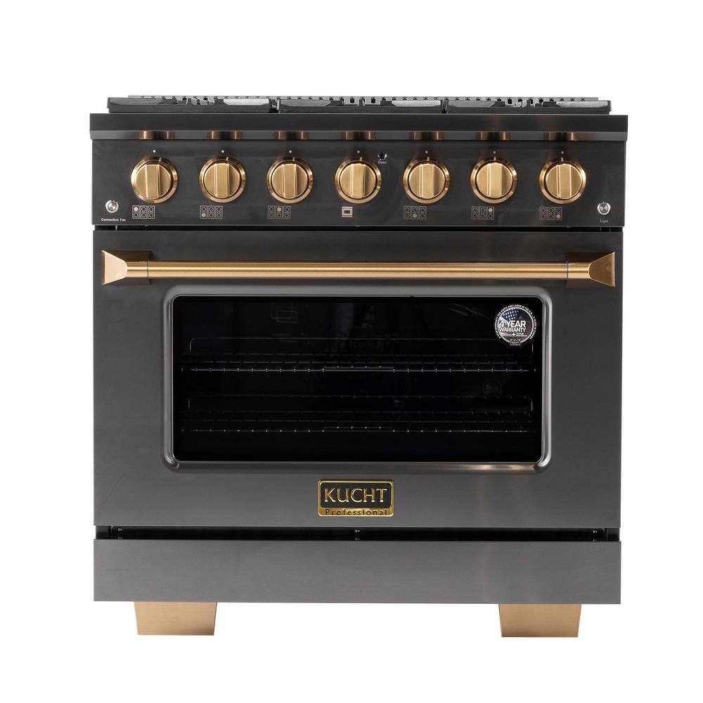 Kucht Gemstone Professional 36 in. 5.2 cu. ft. Dual Fuel Range for