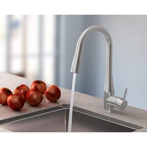Sereno Single Handle Pull-Down Sprayer Kitchen Faucet in Stainless Steel