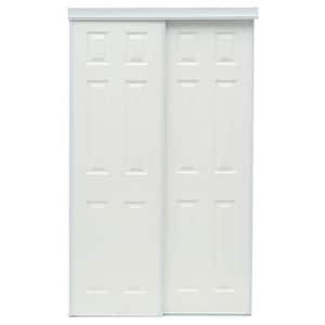 48 in. x 80 in. 106 Series White Composite Interior Sliding Door