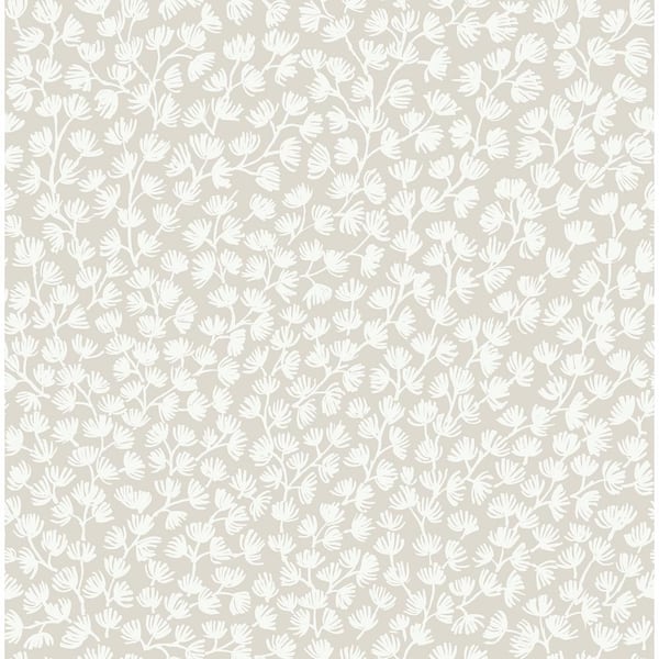 Sea Fern Brown Driftwood Peel and Stick Wallpaper