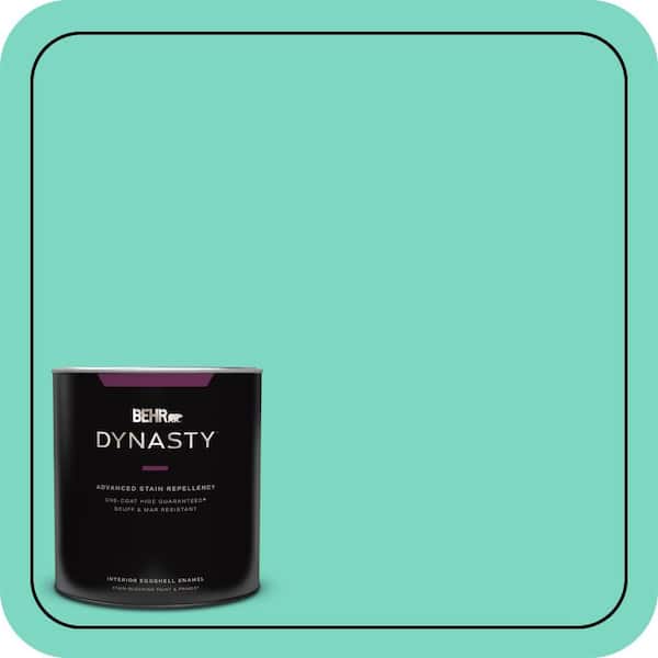 BEHR DYNASTY 1 qt. #480A-3 Mint Majesty Eggshell Enamel Interior Stain-Blocking Paint and Primer