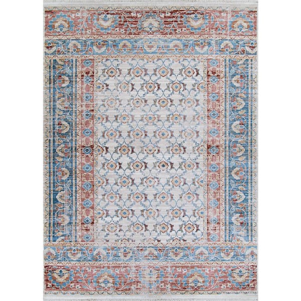 Bliss Bakhitari Papyrus-Indigo 9 ft. x 13 ft. Area Rug