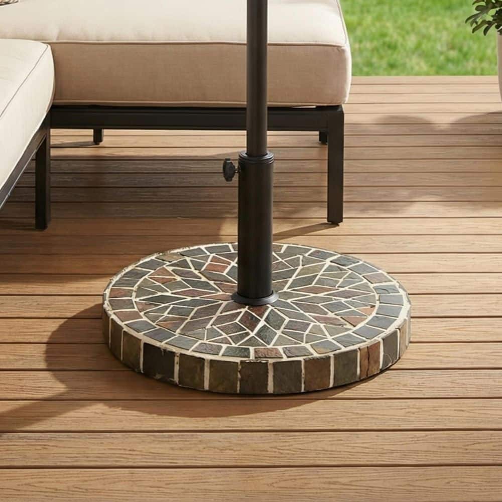 Concrete Patio Umbrella Base in Red 2865CanH7 - The Home Depot