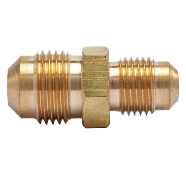 LTWFITTING 3/8 in. OD x 5/16 in. OD Flare Brass Reducing Coupling Fitting (5-Pack)