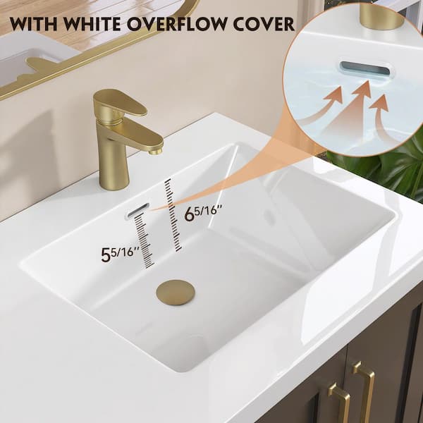 Zeafive 60 in. W x 22 in. D Solid Surface Vanity Top in Pure White