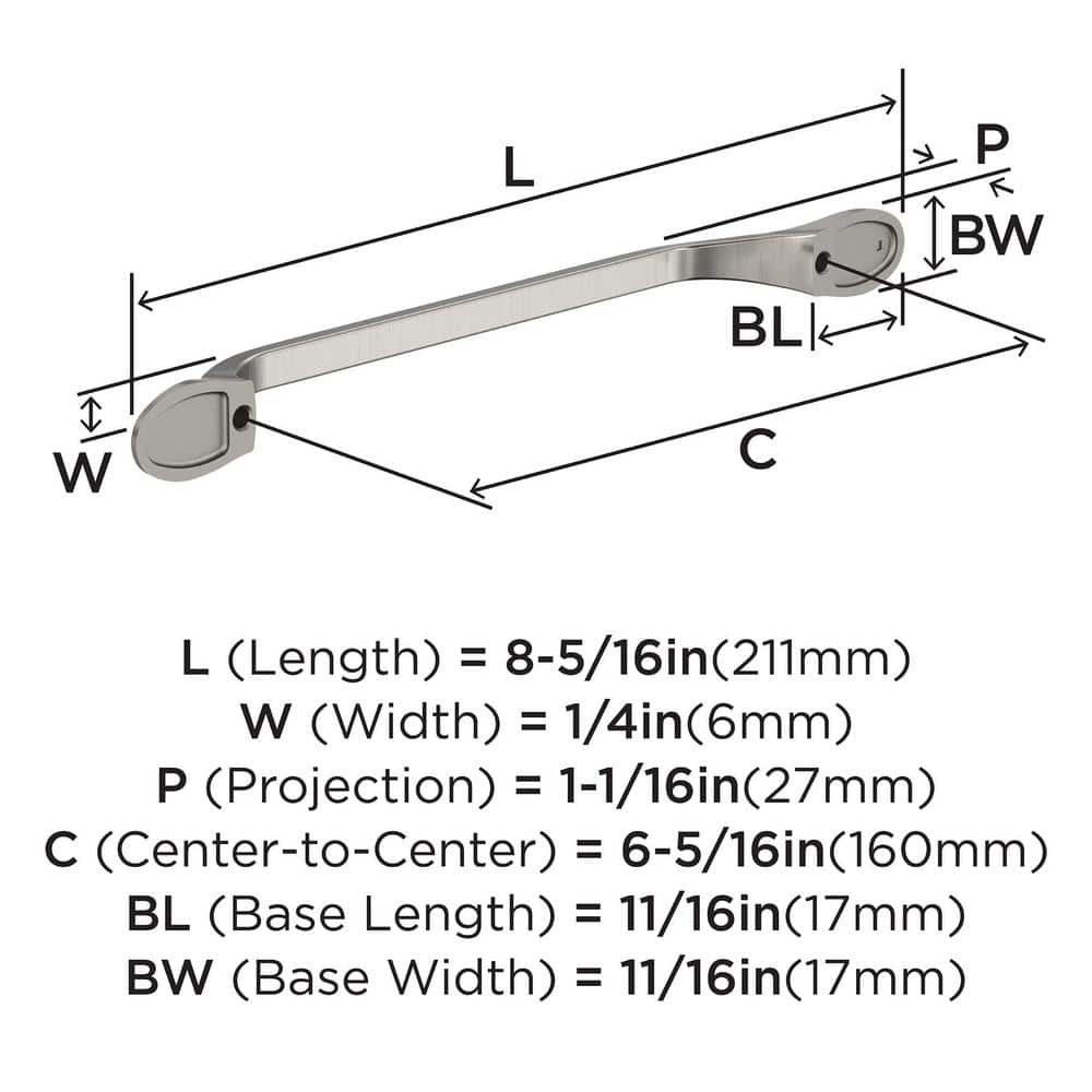 Ravino Satin Nickel 6-5/16" Arch Cabinet Pull