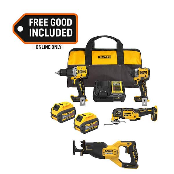 20V MAX Lithium-Ion Cordless 3-Tool Combo Kit and Brushless Reciprocating Saw with (2) FLEXVOLT 6 Ah Batteries & Charger