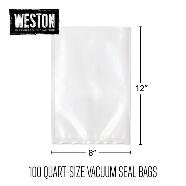 200 Vacuum Sealer Storage Bags, 8 x 12 inch Thick BPA Free Quart Compatible  with All Vac Machines, Food Saver, Seal a Meal, Weston, Commercial Grade