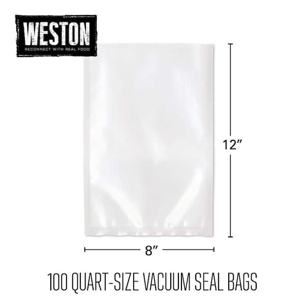 W&Y Vacuum Sealer Bags for Food - 100 Quart, 8 x 12 Commercial Grade  Embossed Food Vacuum