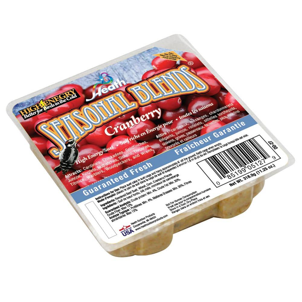 Cranberry Suet Cake - 12-Pack - 11.25 oz -  Heath, DD-27