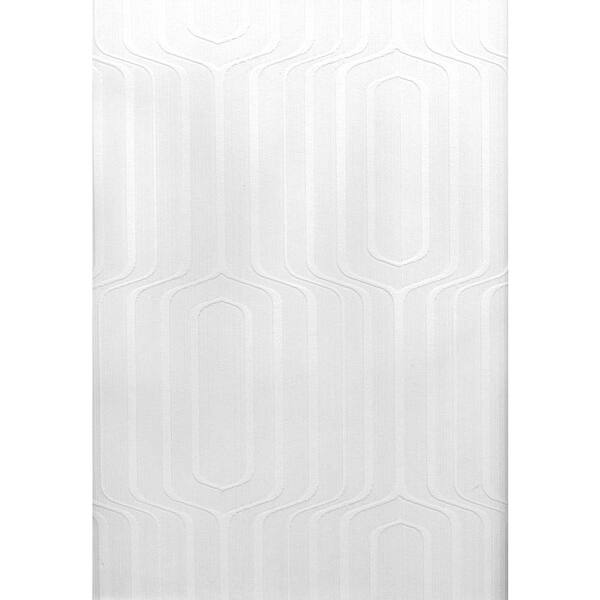 Brewster Pitch Geometric Ogee Paintable Wallpaper