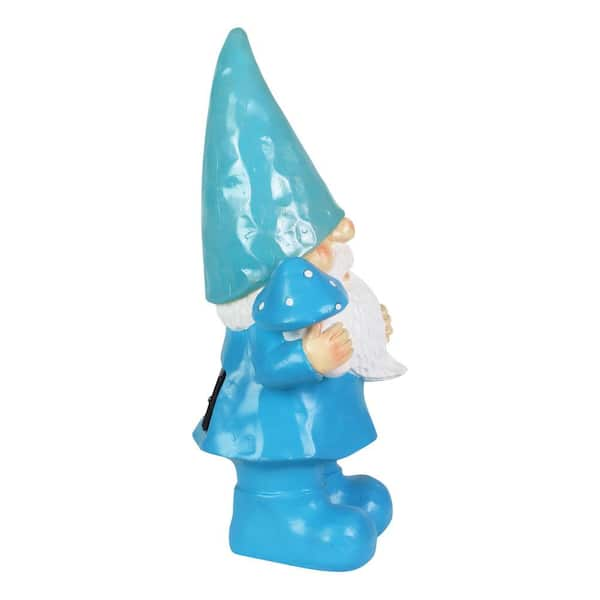 Thun Mushroom Sitting Gnome - Lucky Charm - Blue