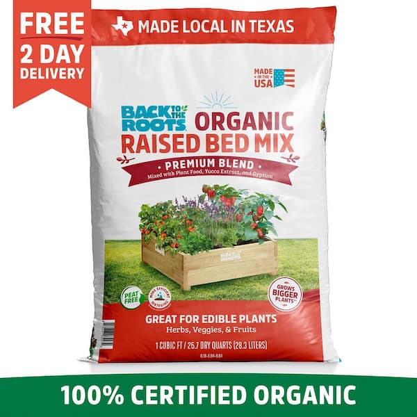 Back to the Roots Organic Texas Raised Bed Soil (1 cu. ft. Bag)