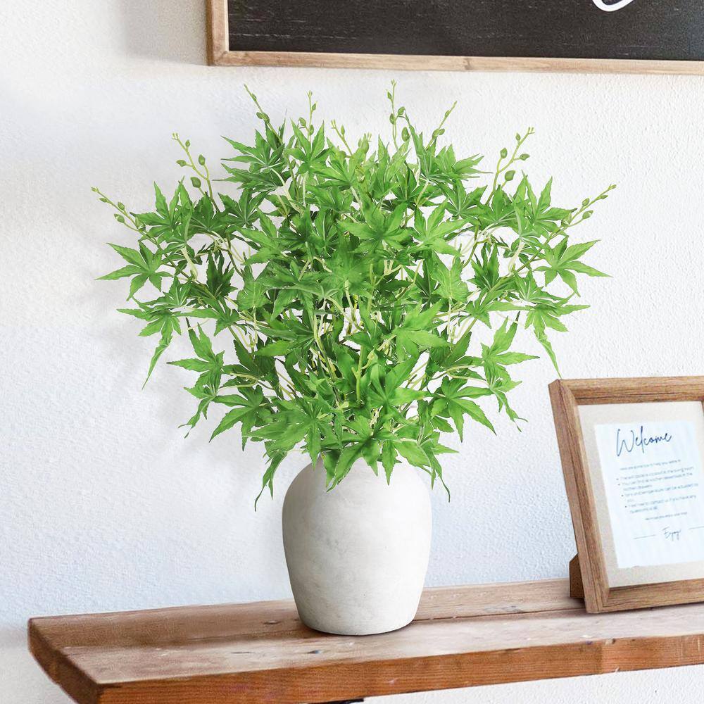 19 in. Artificial Japanese Maple Leaf Stem Plant Greenery Foliage Bush (Set of 2) price history on PriceWatchPro