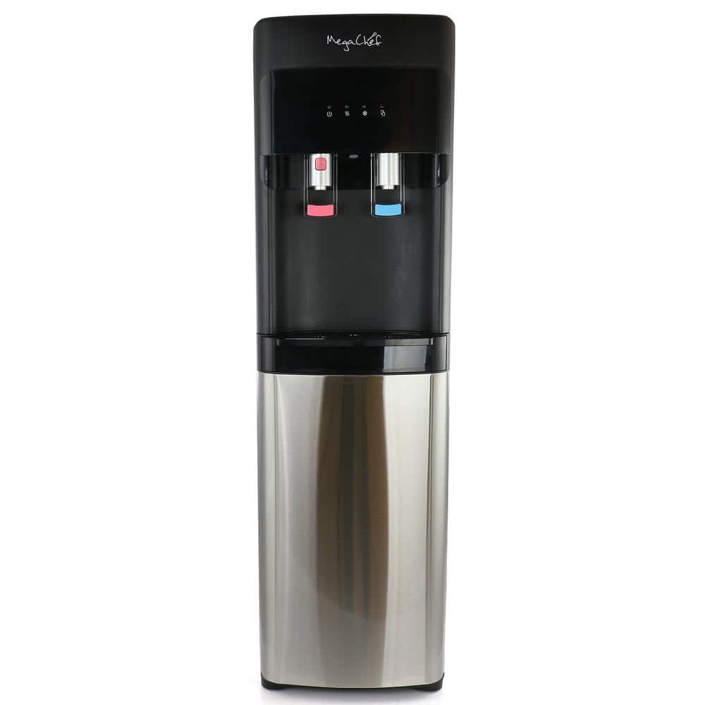 MegaChef Black Bottom Load Hot and Cold Water Dispenser