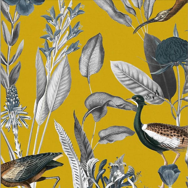 Graham & Brown Glasshouse Mustard Wallpaper