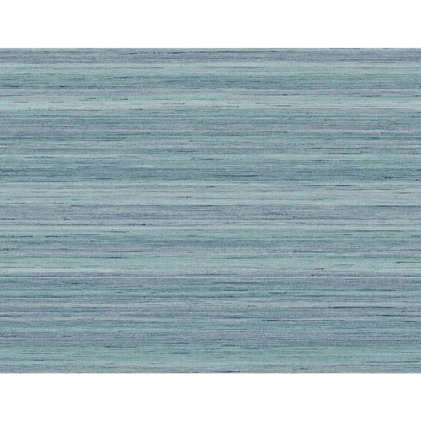 Seabrook Designs 60.75 sq. ft. Turquoise Meiya Embossed Vinyl Unpasted Wallpaper Roll