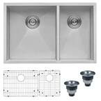 Ruvati 29 in. Double Bowl 60/40 Undermount 16-Gauge Stainless Steel ...