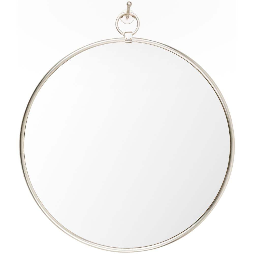 Zara 36 in. H x 32 in. W Silver Framed Decorative Mirror S00161076196
