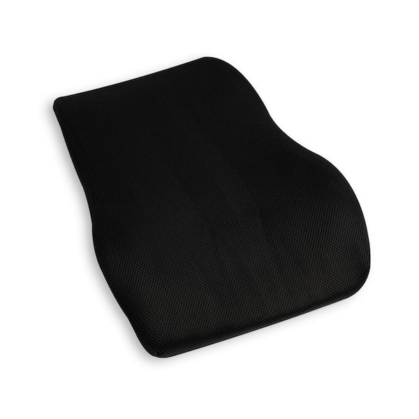 14.5 in. L x 5 in. W x 18.5 in. H Black Memory Foam Ergonomic Lower Back Cushion